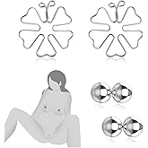 Pack of 2 Snowflakes Nipple Clamps Nipple Sex Toy for Women & 4 Pieces Magnetic Nipple Clamps Labia Clamps, Nipple Clamps Bon