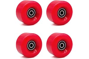 heavenlife 4 Piezas Ruedas Patines Antideslizantes, Quad Ruedas con Rodamientos, PU Ruedas de Repuesto, Ruedas de Patines de Doble 58 * 39 mm para Patinaje de Doble Fila en Interiores o Exteriores