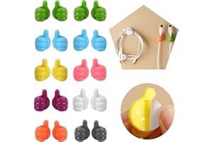 NEODTX Handgestenhaken 20 Stück Thumbhooks Set Kreativer Kabelhalter Hand Selbstklebend Finger Hook Mini Daumen Hoch Halter Silikon Daumenhaken Wandhaken,Funny Hooks Für Badezimmer
