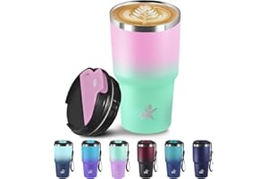 Grsta Termo Café 600ml, Vaso Termico, Taza Termica para Llevar, Cuerda Removible, Termo Para Cafe Reutilizables, Antifugas, Taza de Café para llevar para Cafe Frío y Caliente, Leche y Té