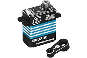 Goup RC Metal Digital Micro 9KG Servo with Mount and Servo Horn for 1/18 TRX4M Servo RC Car Upgrade Parts (Blue)