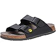 BIRKENSTOCK Arizona Arizona Unisex Adult Work Shoes Antistatic Birko-Flor Black Size 38 - Normal Footbed, black, 5.5 UK