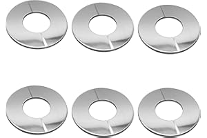 Hayaww 6 Pcs Rosetas Cromadas Grifo De Tapa De Orificio Grifo Roseta Se Utiliza Para Duchas,TuberíAs,Grifos,Platos Ducha,Radiadores,PlomeríA,TuberíAs De Agua,TuberíAs De Gas,TuberíAs De CalefaccióN
