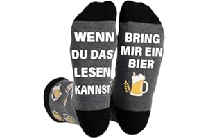 Zemolo Weihnachten Geschenke für Männer 43-46 Lustige Socken mit Spruch Geburtstagsgeschenk für Männer Herren Socken Vatertag Männertag Geburtstag Bester Geschenk für Papa Opa Freund Bruder Jungs