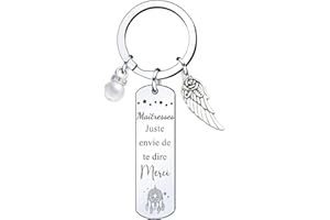 Lumengqi Porte Clef Maîtresse Cadeau Maîtresse école Cadeau de Fin d'année Scolaire Cadeau Maîtresse Noël Cadeau Maîtresse Cadeau Maîtresse d'école Cadeaux d'anniversaire Cadeaux de Noël Idée