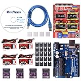 【Módulo de expansión CNC con 20x gratis Jumper Caps】Esta es la última versión de la tarjeta de expansión, que se puede utilizar para máquinas de grabado e impresoras 3D. Puede manejar 4 motores paso a paso A4988 / DRV8825. Las tapas de los puentes son necesarias para las configuraciones de CNC. No es necesario comprar esta parte extra.