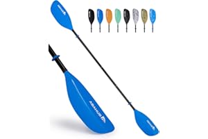 Abahub Pagaia Kayak 210 cm a 230 cm Regolabile Alluminio Doppia Remi Kayak Paddle Pagaie da Kayak per Kayak Barca a Remi Canoa Gambo in Lega di Alluminio Lame in Plasticain 12 Colori