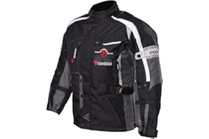 Modeka EL Chango Kids Veste en tissu, Noir/Gris