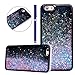 Produktbild FESELE Liquid Crystal Schutzhülle für [iPhone 6S/iPhone 6], Dynamisch Treibsand Sterne Liebe Herz Schwimmend fließen Flüssig Handytasche iPhone 6S/iPhone 6 Glitter Glitzer Glänzend Sparkles Soft TPU Bumper + Hart PC Tasche Case Cover für iPhone 6S/iPhone 6 + Blau Stylus-Rosa Blau
