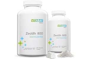 ‎VITABAY Vitabay Zeolith Kapseln hochdosiert 800-2x240 Detox Kapseln VEGAN & ORGANISCH - Klinoptilolith