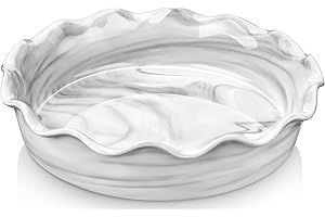 MALACASA Serie BAKE, Teglia da Forno Quadrata in Porcellana Marmo Grigia, Piatto per Lasagne, Padelle Quadrate,Teglie Forma Rotonda in Porcellana, 26.8 * 6.5 CM,1800 ML