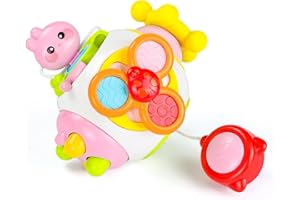 HORJOR Baby Sensory Toys Activity Busy Cube, Suction Toddler Toys for 6-12 Months, Montessori Toys1,2 Year Old Boys Girls Kids Travel Toys