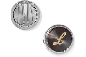 BRERA 67 - couvre boutons chemise homme avec initiales, boutons de manchette pour homme, cache bouton chemise lettre, cadeau homme original utile Made in Italy