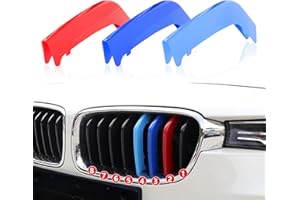 OYDDL 3PCS Stripe Grille Insert Trims Sport Compatible with 3 Series F30 2012 2014 2015 2016 2017 2018 2019 Black Kidney Grilles 8 Beams (NOT Fit 11 Beams)