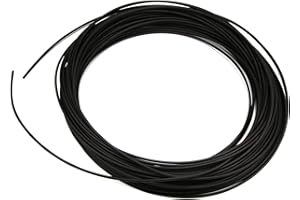 Othmro Gaine Thermorétractable en PVC, 1 mm x 20 m, Noir, Taux de Rétrécissement 2:1, pour les Batteries, Condensateurs, Jouetsd, Isolation électrique