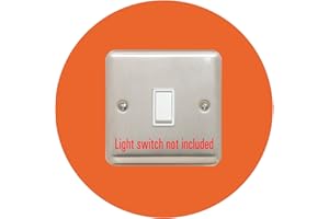 DSD SUPPLIES LTD. single LIGHT SWITCH SURROUND | round | acrylic back panel or finger plate | plug, Colour:Orange