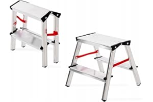 MYPRO Aluminium Double-Sided Steps | 2 Tread | 125KG Capacity | Ideal for DIY
