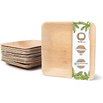 Piatti In Foglia Di Palma BIOZOYG - Compostabili E Naturali 25x25 Cm