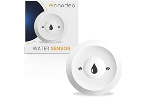 Candeo Zigbee Water Sensor, White | Smart Leak Detector | Zigbee 3.0 Compatible with Home Assistant, zigbee2mqtt, Huibtat | IP66 Waterproof, Wide Temperature Range, Long Battery Life & Easy Setup