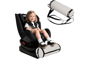 ‎BLUBLU PARK Blublu Park Aufblasbare Autositz-Fußstütze für Kinder, tragbare Auto-Fußstütze mit verstellbaren Riemen, Autositz-Zubehör für Kleinkinder, maschinenwaschbarer Bezug, Grau (passend für Kindersitze)