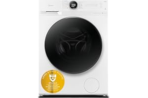 Midea MF200D86WB-14EAS Waschtrokner, 8/6kg Waschen/Trocknen, Inverter Mortor, Auffrischen, 60 Min. Waschen & Trocknen, Steam Care , Turbo , 48 cm tief , APP-Steuerung, AquaStop