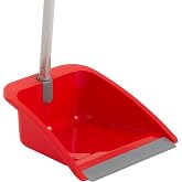 Maya - Folding Dustpan Flex with Rubber Lip and Stick for Household Cleaning | 26 x 25 x 86 cm | Space Saving Design and Rein