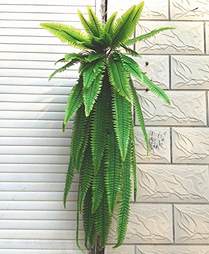 HZF-1.2 meters, 42 leaves, large Persian fern leaves, hanging walls, simulation rattan, green leaves, simulation flowers, rattan,Artificial flowers