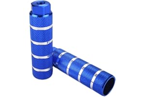 MYKOMI 2Pcs Rear Foot Pedal, Strong Aluminum Alloy Axle Foot Pegs Stunt Pedal for Freestyle BMX Bikes, All Bicycles, Mountain Bike, Durable, Stylish Non-Slip Carving