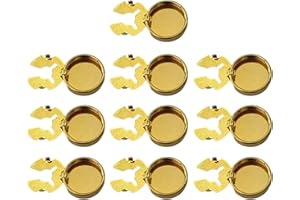 CHAKAE 10pcs Brass Round Cuff Button Cover Cuff Links for Wedding Formal Shirt Mens Formal Button Covers Imitation Cufflinks
