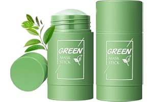 PROBUK 2PCS Green Stick Mask, Mascarilla en Barra de Té Verde, Limpieza Profunda y Eliminación de Puntos Negros, Mascarilla Facial Purificante, Control de Grasa e Hidratación
