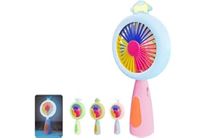 YOUYIKE iluminados Mini Ventilador, Portátil USB, Divertido Ventilador de Mano para niños, Portátil Mini, para el Oficina Hogar Viajes y Exterior