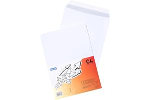 Bantex kuvert DIN C4 (32,4 x 22,9 cm) / kuvert med självhäftande remsor, 50 stycken i folieförpackning