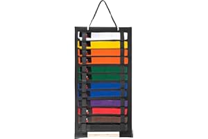 SUMNACON 12 Belts Martial Arts Belt Holder, Black Karate Taekwondo Belt Organizer Wall Hanging Martial Arts Belt Display Holder Belt Hanger for Martial Arts Karate Taekwondo Learners (No Belts)