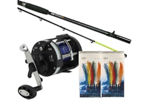 NGT New Sea Fishing Boat l Rod & Reel Deal Multiplier Pre Loaded With Line
