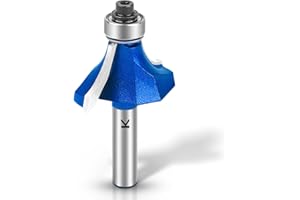 NICAVKIT Raggio, fresa arrotondata da 12 mm, con gambo da 8 mm, in metallo duro, rotonde, per la lavorazione del legno