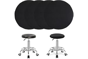 FAELNK Funda Taburete Redondo 4 Piezas Fundas para Taburetes de Bar Fundas Taburetes Antiarrugas Lavable Funda Elástica Silla para Sillas de 35 a 45cm de Diámetro