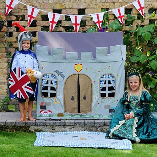 Knight's Castle Children's Playhouse / Play Tent / Wendy House WITH Floor Quilt / Play Mat - SMALL