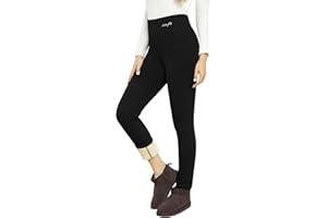 PASUDA Leggins Termicos Mujer Invierno Fleece Lined Leggings Cintura Alta Leggings con Forro Polar Elástico Mallas Pantalones Cálido Gruesas para Mujer