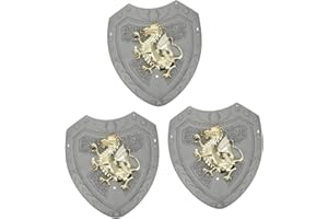 Toyvian Cosplay Shield 3pcs Shield Toy Pretend s Knight s for Boy Pretend Play Knights Medieval Children Cosplay Warrior Silver Child
