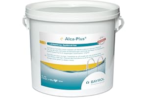 BAYROL e-Alca-Plus - Granulat zur Korrektur eines instabilen pH-Wertes aufgrund niedriger Alkalinität - Eimer enthält Dosierbecher & Plastikbeutel mit Sicherheitsverschluss - 5 kg