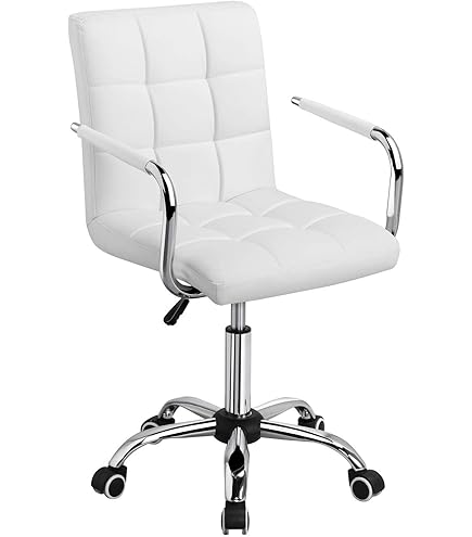 IDEALSEDIE Sedia Ufficio Ergonomica Italiana - Girevole, Braccioli, Schienale Alto, Base Con Ruote Per Parquet