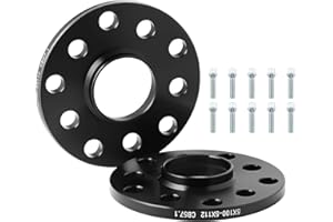 GEARMONSTER Separadores de rueda, 2 x 10 mm, juego de espaciadores LK: 100/5+112/5 NLB:57.1 con 10 tornillos de rueda M14 x 1,5 para VW Golf GTI Polo