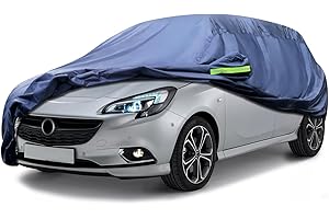 Svnqney Autoabdeckplane 10 Schichten Vollgarage Autoabdeckung Vollgarage Staubdicht Wasserdicht Autohülle Autoplane Car Cover für Opel Corsa D 2006-2023