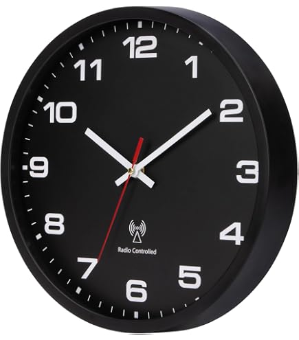 Horloge Murale Silencieuse 30cm Noir/argent - Chiffres Arabes Grands Et Lisibles - Parfaite Pour Cuisine, Salon, Bureau