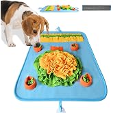 OSDUE Smelling Mat Dogs 68*45CM Machine Washable Snuffle Mat for Dogs Portable Interactive Pad Sniffing Pet Slow Feeding Mat