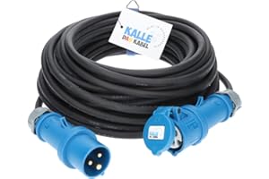 KALLE DAS KABEL CEE Verlängerungskabel 230V Campingkabel - Hochwertige Campingleitung für Wohnwagen & Wohnmobile - Outdoor Caravan-Stromkabel mit Schutzart IP44 - H07RN-F 3G 2,5mm² 5 Meter