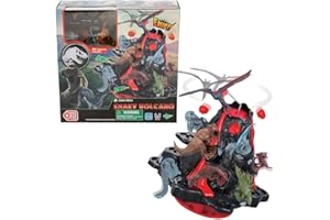 EPOCH Games - Jurassic World - Shaky Volcano, Gioco d'Azione Interattivo con 8 Dinosauri – Modello 7509