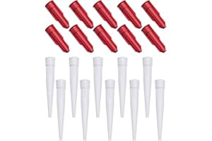 INGJIA 20 Pezzi Beccucci per Cartuccia in Silicone Ugelli in Silicone Ugelli per Cartuccia Tappi per Calafatare Tappi Sigillanti Punte di Ricambio in Silicone Ugelli di Ricambio per Sigillante