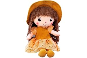 SURAKEY Poupée Bébé Fille Peluche Poupée de Chiffon Cadeau Fille 40CM,Bébé Jouet Poupée Mignonne en Peluches Chiffon Doudou Poupon Plush Toys Toddler Meilleur Cadeau Naissance/ Noël/ Anniversaire/ Valentin