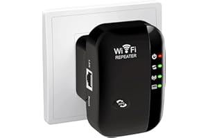 BESELOA Repetidor WiFi Potente 300Mbps Amplificador WiFi Potente 2.4GHz WiFi Range Booster WiFi Repetidor Extensor Inalámbrico con Puerto Ethernet, Protección WPS, RJ45, WiFi Extender WiFi Booster